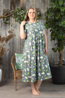 Длинное платье с авокадо Натали